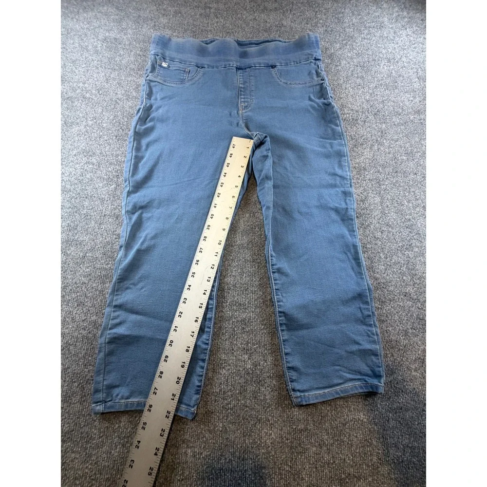 Jordache Pull On Curvy Jeggings Light Wash Denim Cropped Pants XL 16-18